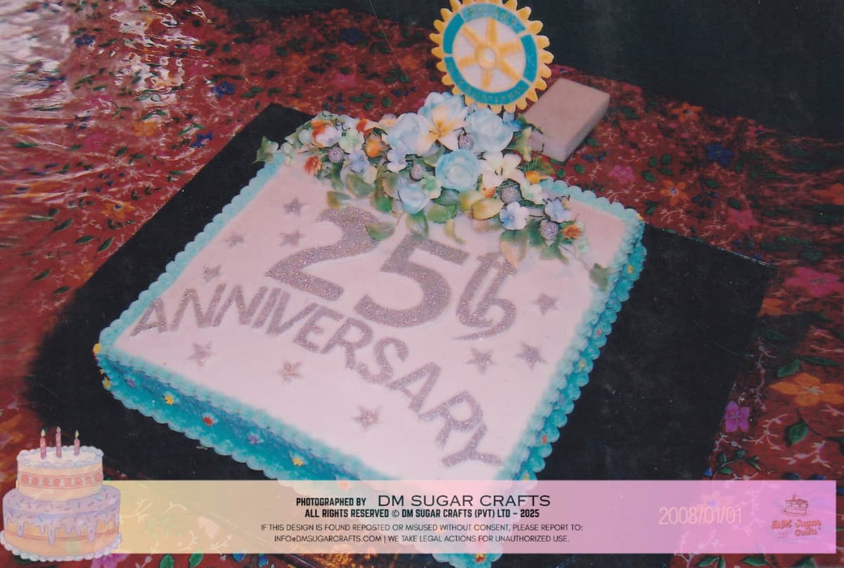 Silver Jubilee Rotary Anniversary Cake cake