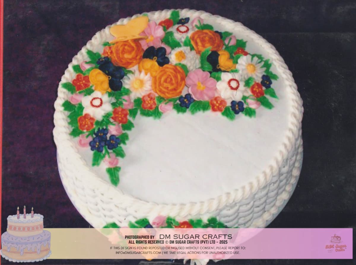 Vibrant Butterfly Garden Cake cake