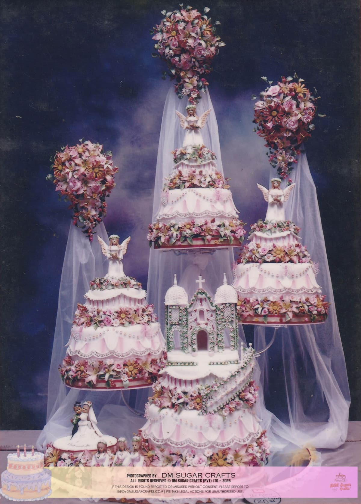 Heavenly Cathedral Tiered Cake cake