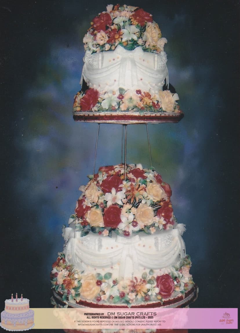 Romantic Floral Cascade Cake cake